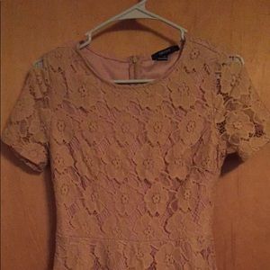 Forever 21 Brown/Taupe Lace Flower Dress